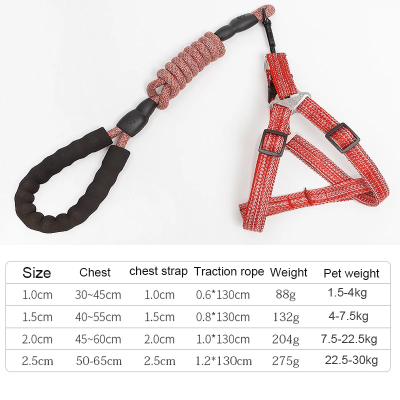 Classic Adjustable Dog Pet Harness Flax Nylon Secure Pet Leash For Large Dog Accessories Wholesale Supplies