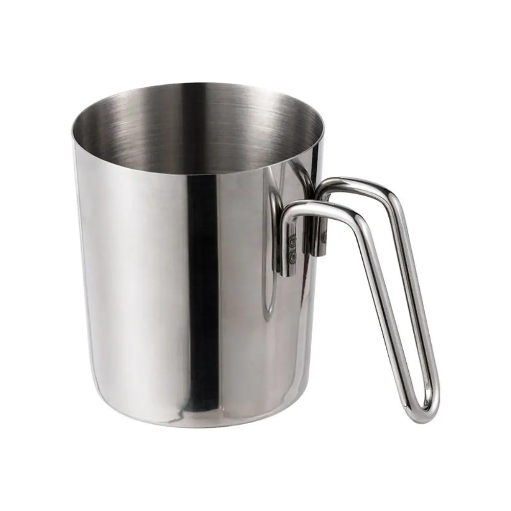 Easy Clean Stainless Steel Mouthwash Cup Anti-rust Inverted Rinse Cup with Handle Smooth Tooth Brushing Cup Household