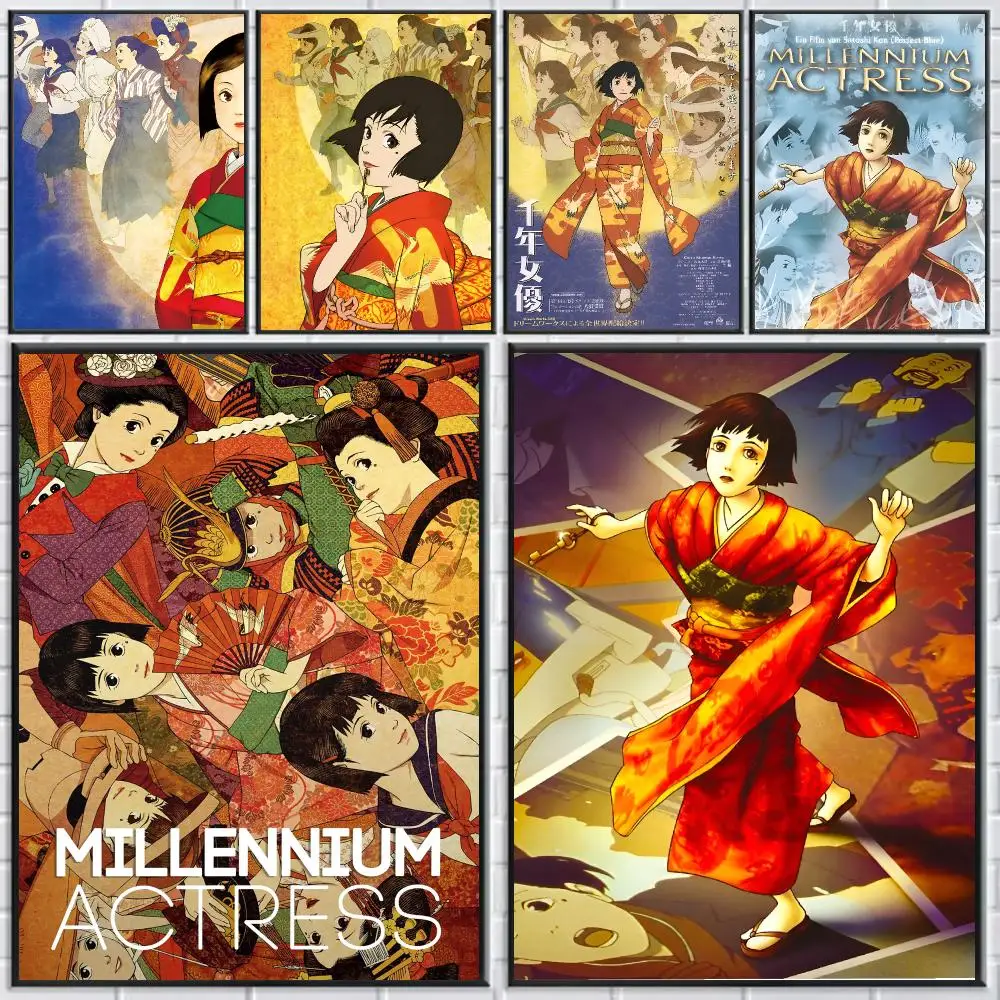 M-Millennium Actress Poster HD Self-adhesive Waterproof Paper Sticker Suitable For Living Rooms Bedrooms Home Decor