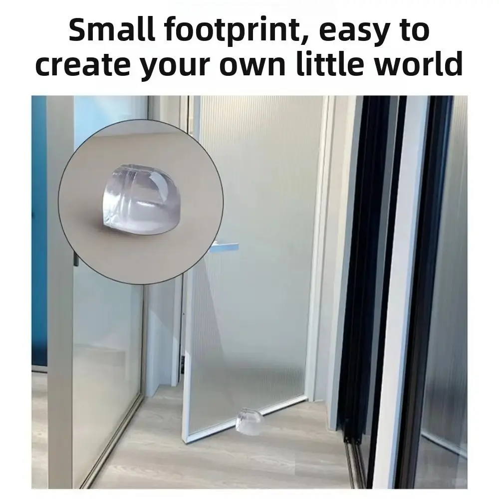 

4Pcs Protector Transparent Door Stopper Self Adhesive Anti-Collision Door Stop Floor Mounted Door Buffer Wall Protection