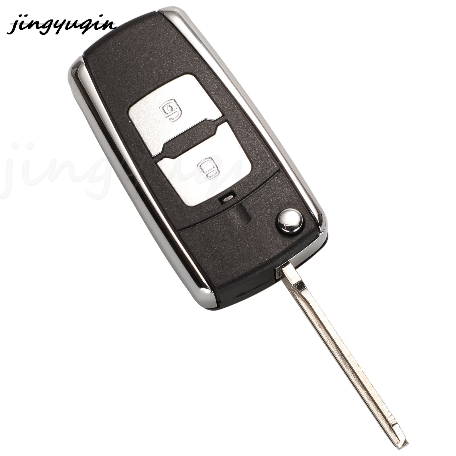 jingyuqin 2 BTN Replacement Modified Flip Folding Remote Car Key Shell Case For Hyundai Santafe Trajet XG Terracan Avante XD