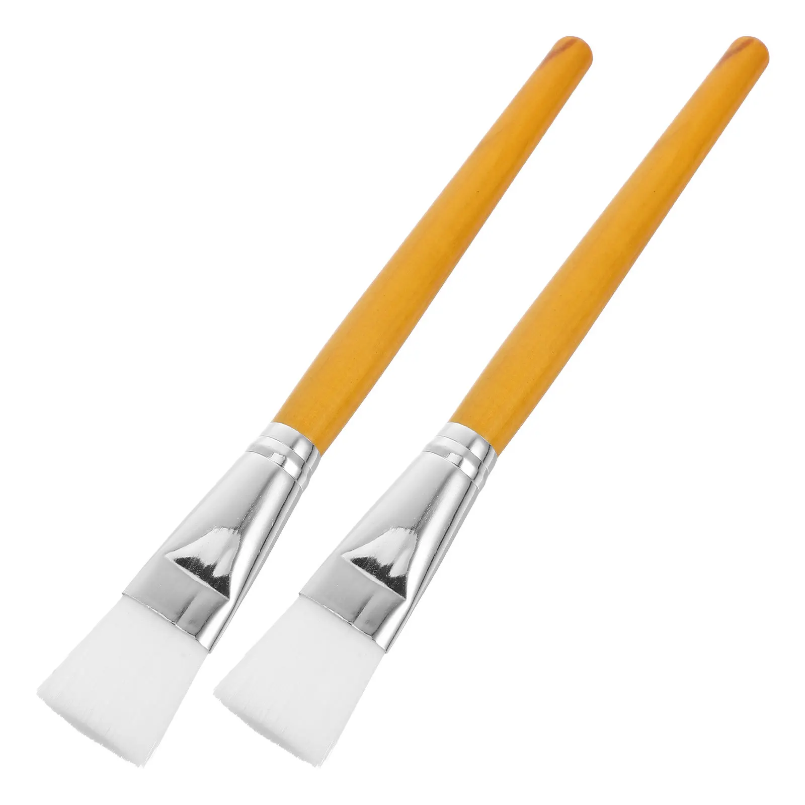2Pcs Face Mask Brush Wooden Handle Professional Facial Applicator Brush for Face Lip Eye Nose Cheek Mud Mask Body Butter Lotion view 5