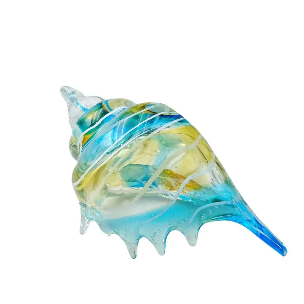 

Glass Conch Figurine Creative Sculpture Modern Statue Art Ornament for Table Living Room