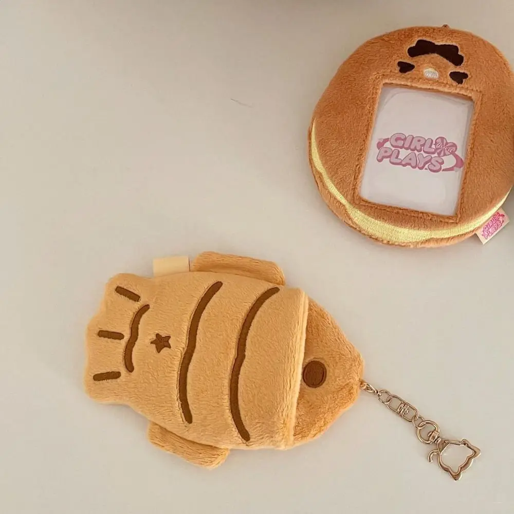 Food Series Plush Card Case New School Stationery Cute Photocard Holder Photo Bus Card Photo Display Hanger