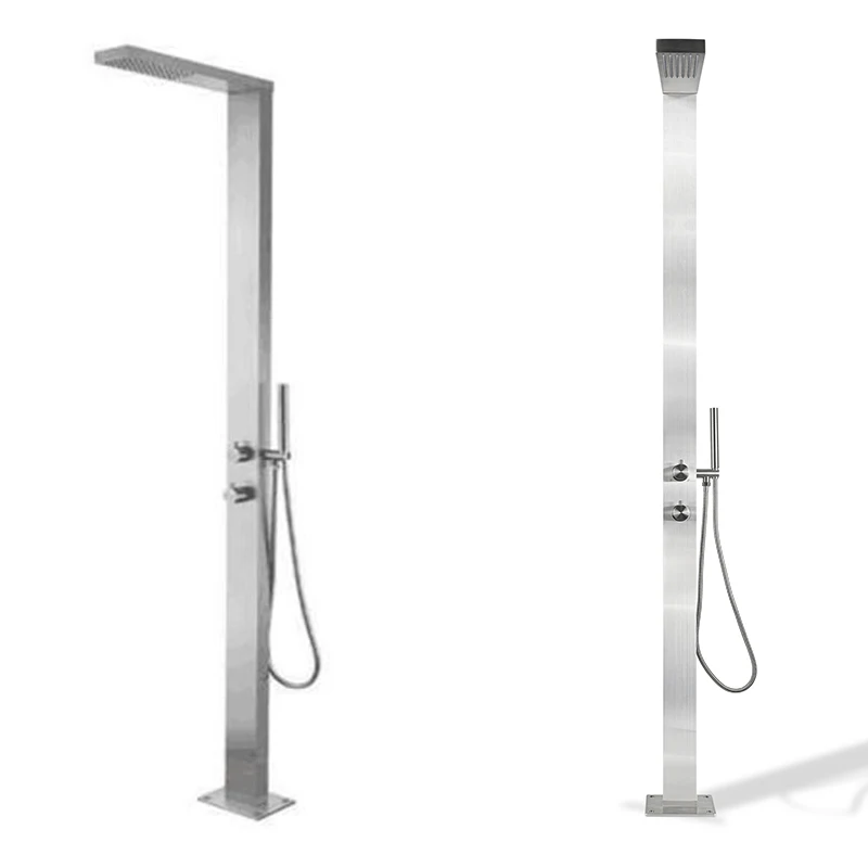 

Fixtures 304/316 Stainless Steel Outdoor Shower Panel for Hotel Pools Beaches Garden Shower Column in Public Places