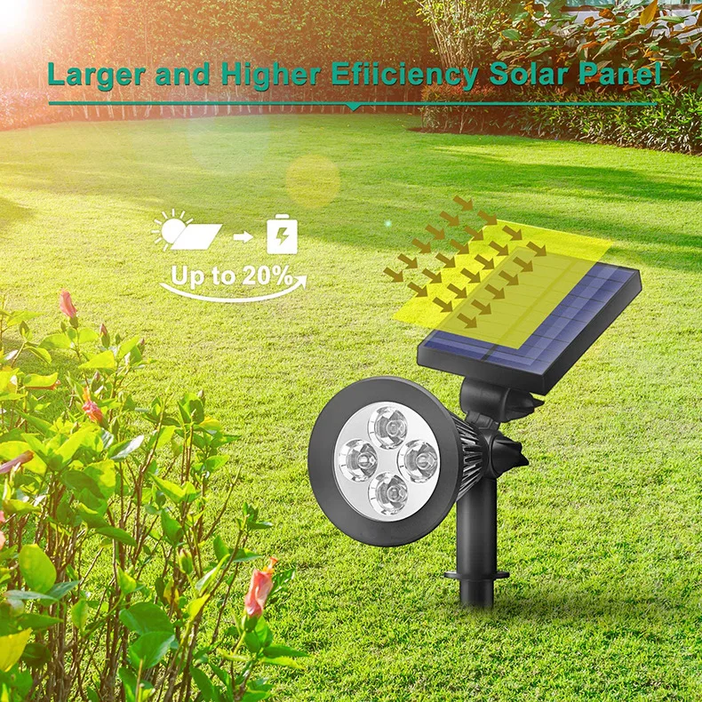 Solar Pin Lamp Outdoor Park Led Lawn Courtyard Spotlight Garden Light RGB Ground Plug Light