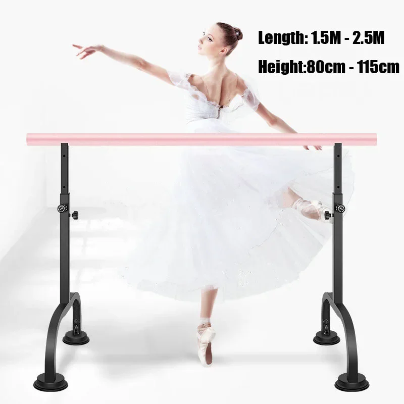Height Length Adjustable 2.5M Dance Bar, Thicken Steel  Frame Horizontal Bar with Bigger Base Plate, Ballet Bar For Dance Studio