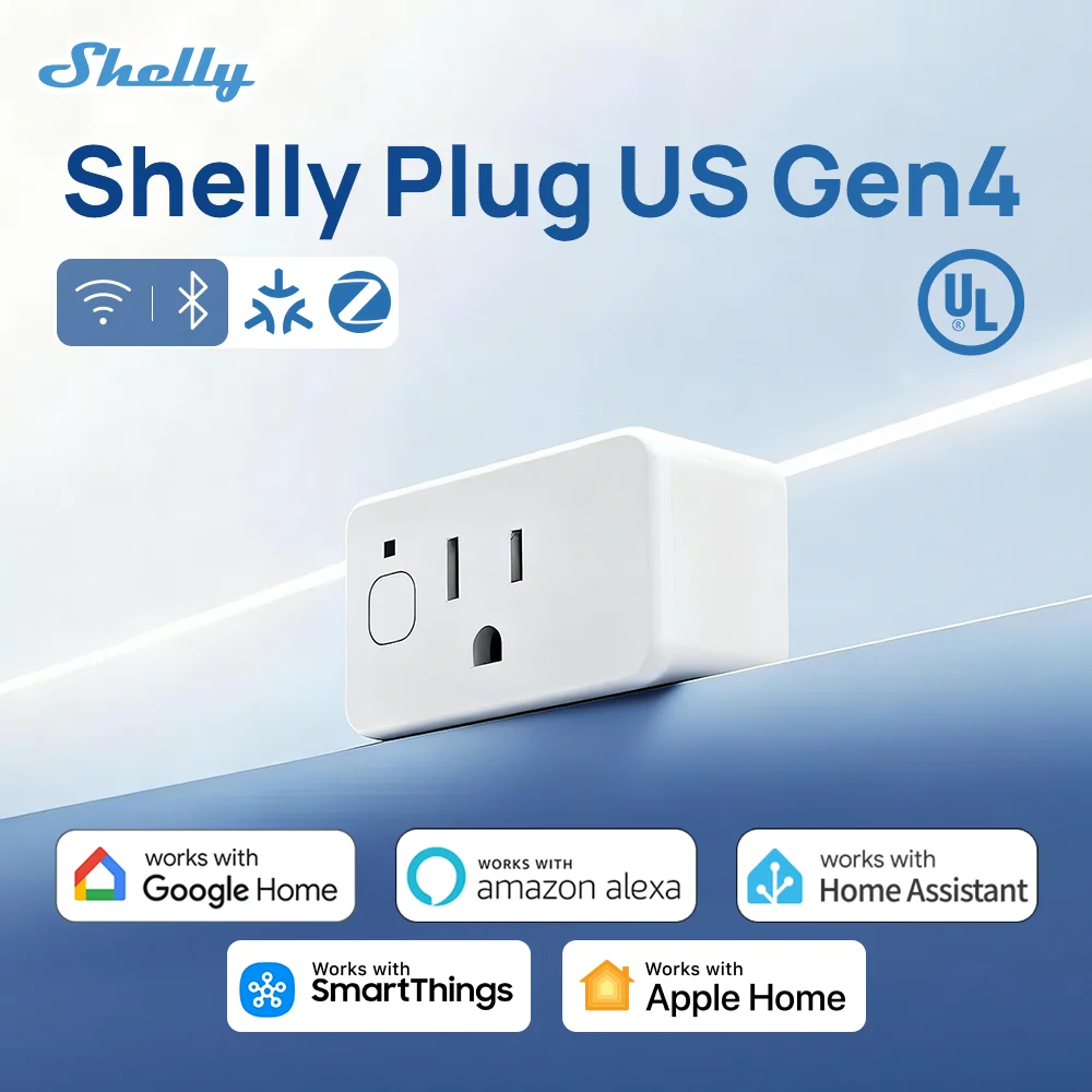Shelly Plug Us Gen4 Zigbee Certified Matter Compatible Wifi Smart - smart-home Deals & Specifications