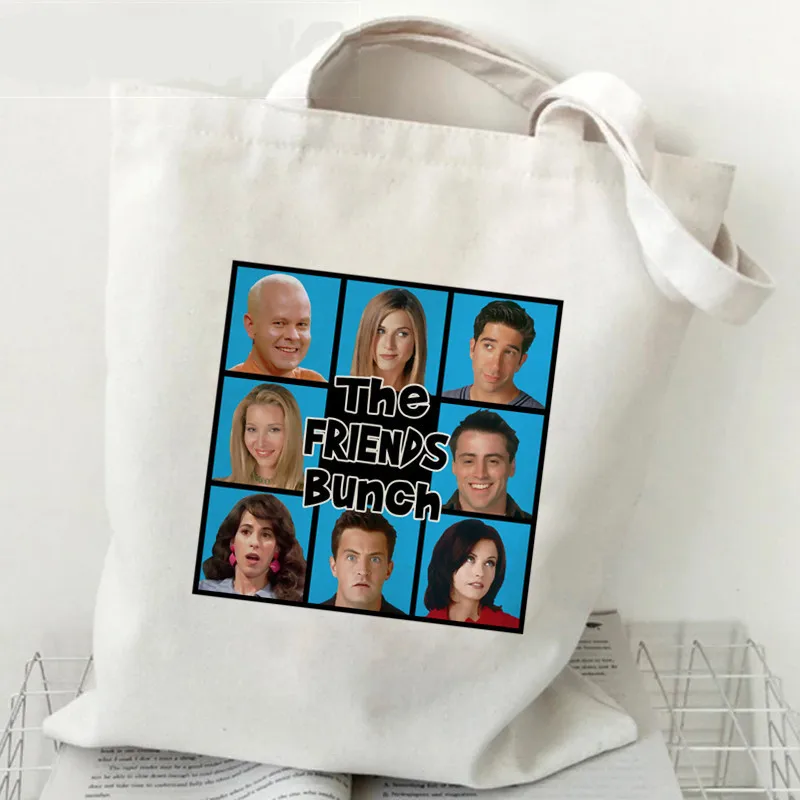

Сумка для покупок Friends Tv Show, сумка для покупок, многоразовая сумка для покупок Bolsa Bolso, сумка для покупок, мешок, ткань