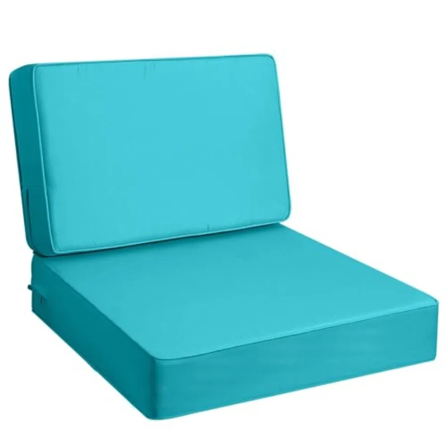 

Outdoor Deep Seat Cushions Foam Pillow Fade-Resistant Waterproof Patio Furniture Replacement Cushions 24" x 24" x 5