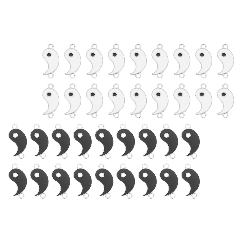 

36 Pcs Tai Chi Bagua Pendant Alloy Charms Lightweight Compact DIY Decorative Pendants for Keychains Necklaces Schoolbag Jewelry