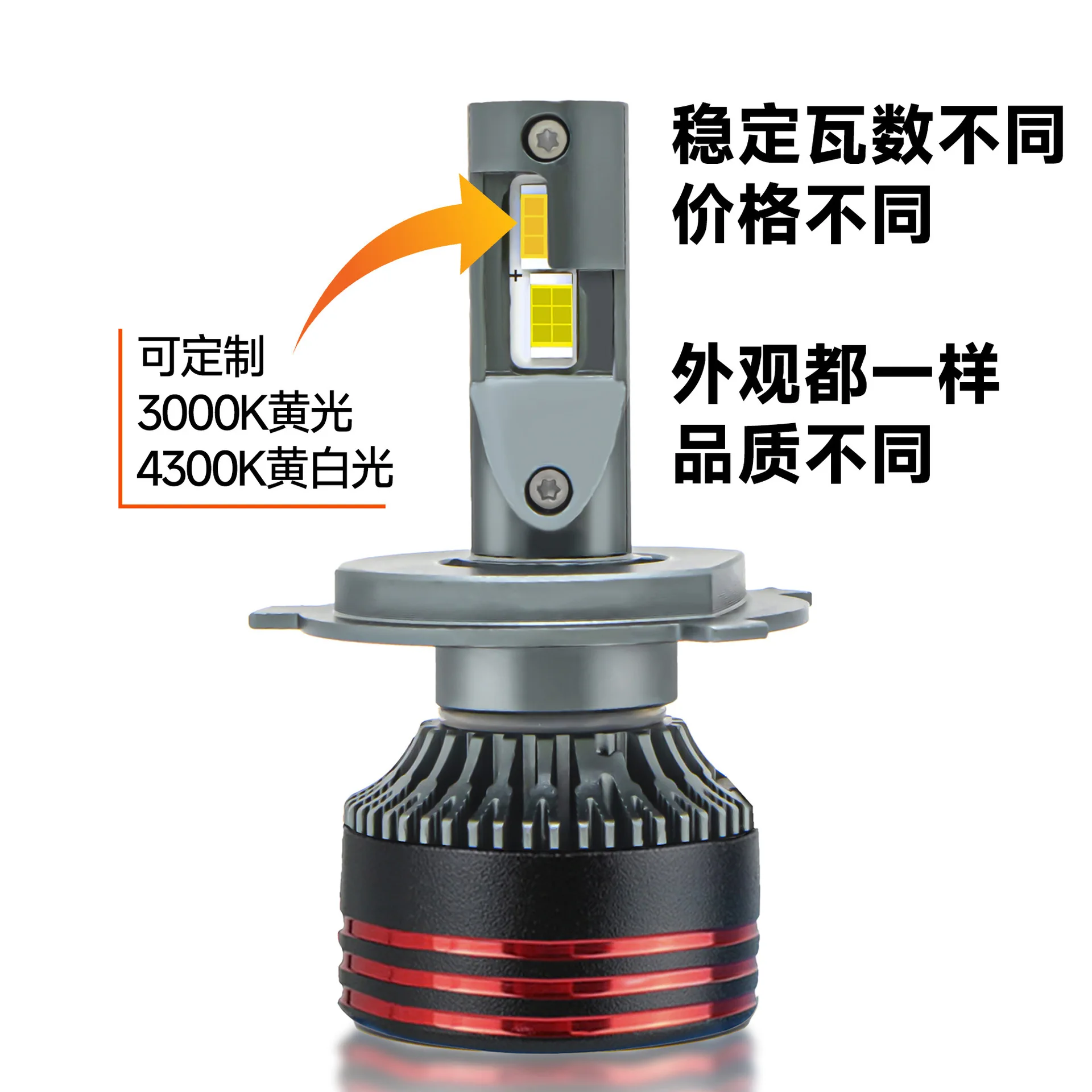 M8proled car laser headlight super bright concentrating light h4 far and near light