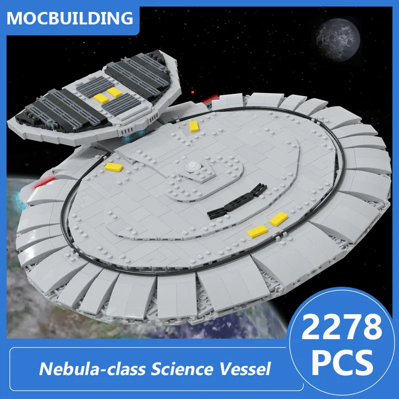 

Nebula-class Science Vessel 1:1250 Scale Model Moc Building Blocks Space Diy Assemble Bricks Educational Xmas Toys Gifts 2278PCS