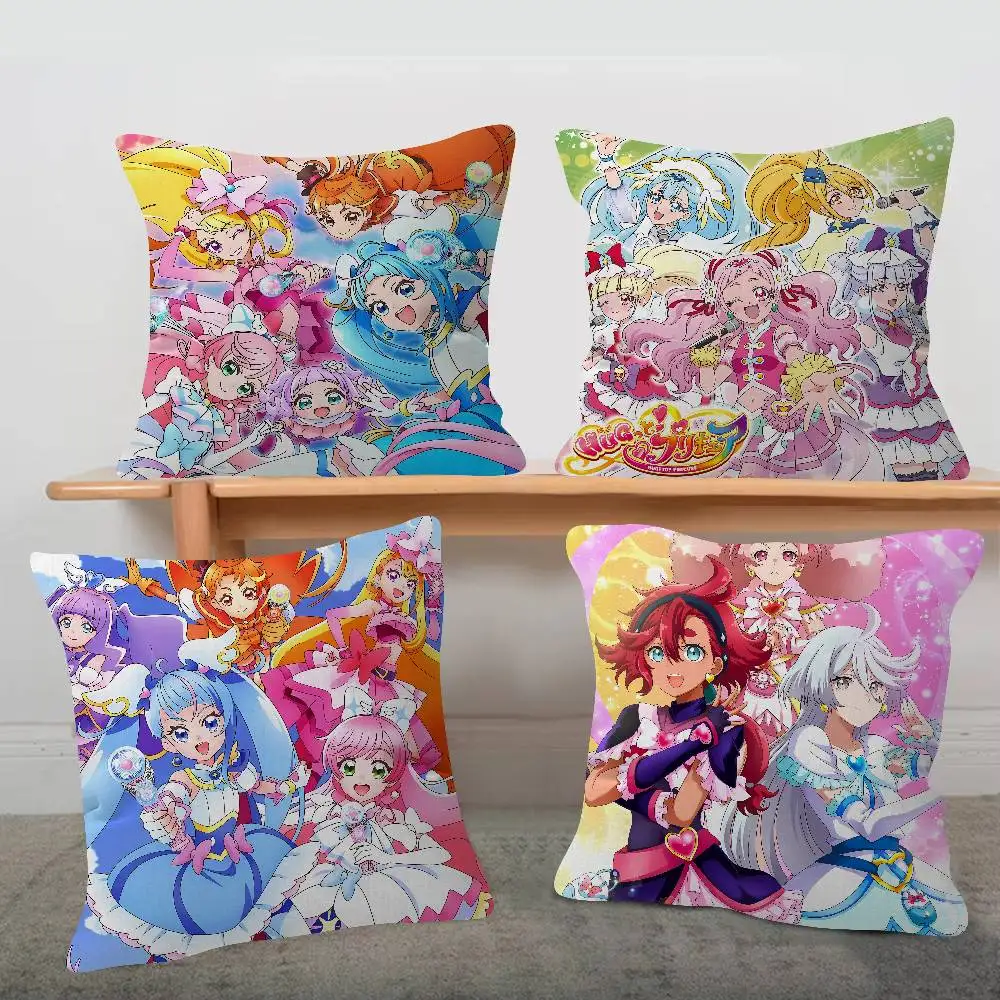 Cute Anime P-Pretty Cure Pillow Case Fashion Square Pillowcase Bedroom Sofa Room Ins Decoration Leisure