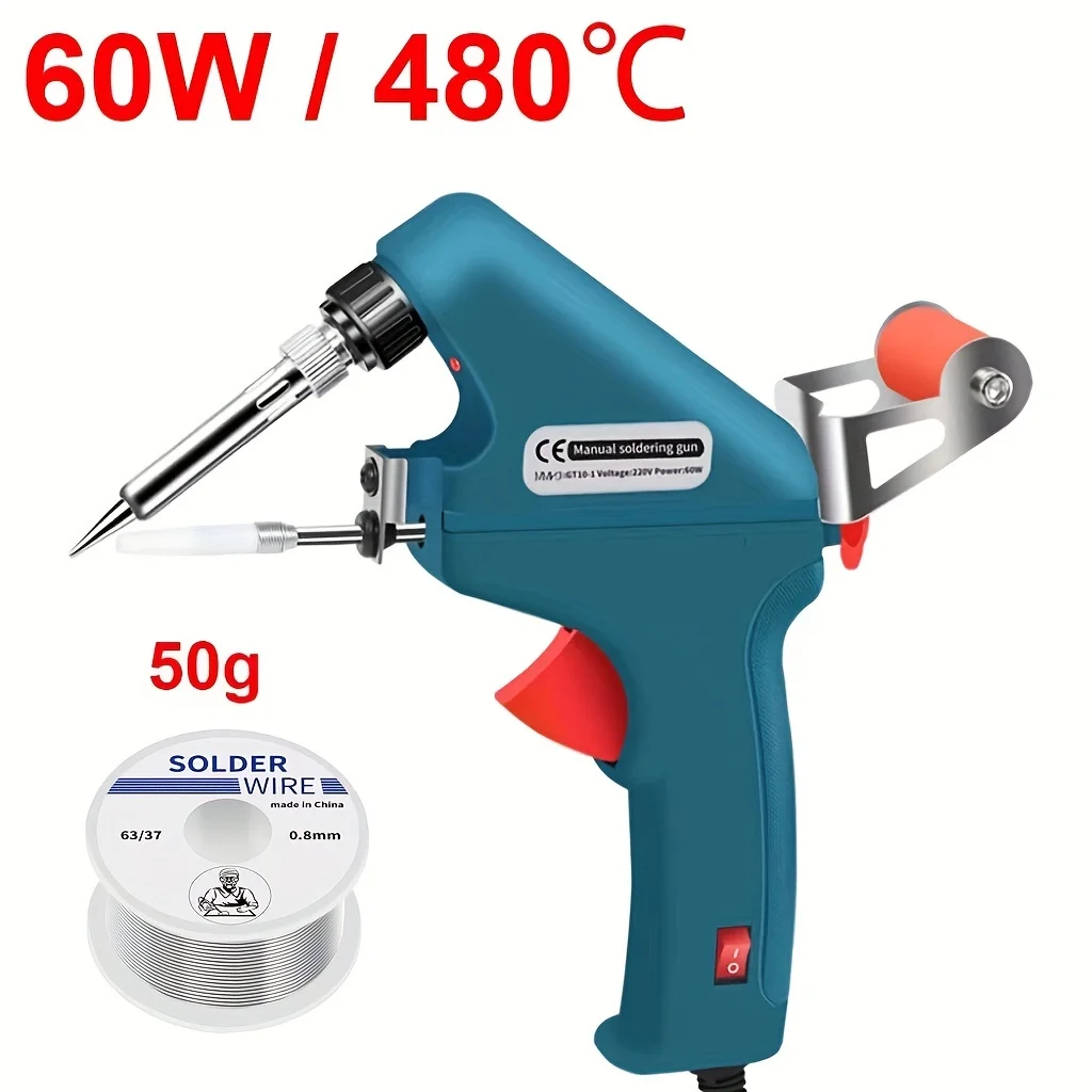 60W/80W Electronic Welding Torch Kit Internal Heat Helping Hand Soldering Iron Set Automatic Tin Feeding Machine Repair Tools