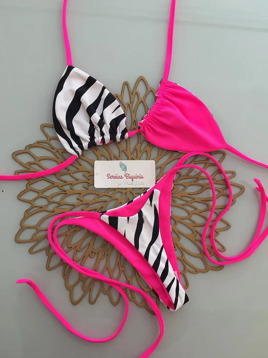 

Micro Bikinis 2026 Push Up Swimsuit For Women Sexy Swimwear Brazilian Bikini Set Striped Biquini Swimsuit Summer Beachwear