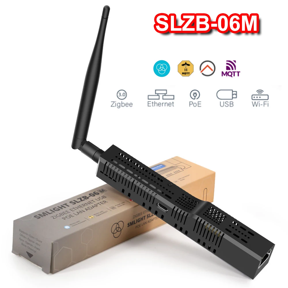 

SMLIGHT SLZB-06 SLZB-06M Zigbee 3.0 к Ethernet USB WiFi шлюз-координатор с PoE работает с ZHA Home Assistant Zigbee2MQTT