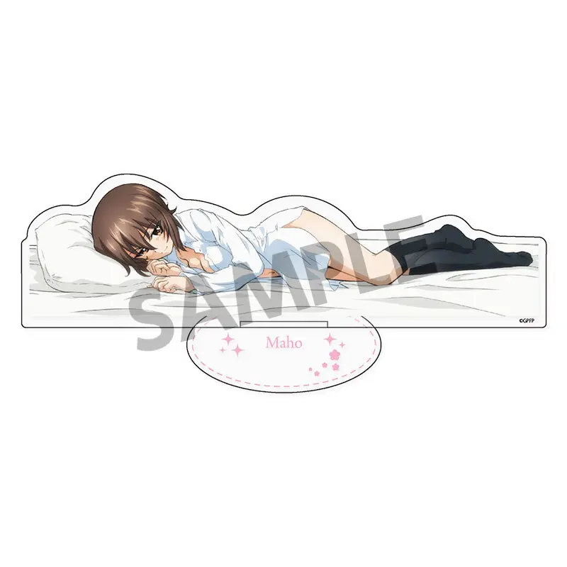 Anime Girls und Panzer das Finale Maho Nishizumi Sleep Ver Acrylic Figure Stand Model Plate Keychains Desk Decorations