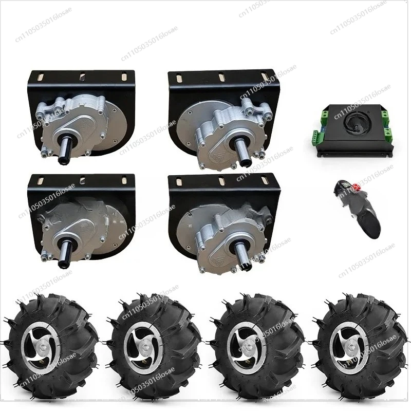 For 4WD 1000W Electric Quad Drive Kit 4.10-4 Off-Road Tires 10 Wheel Cart