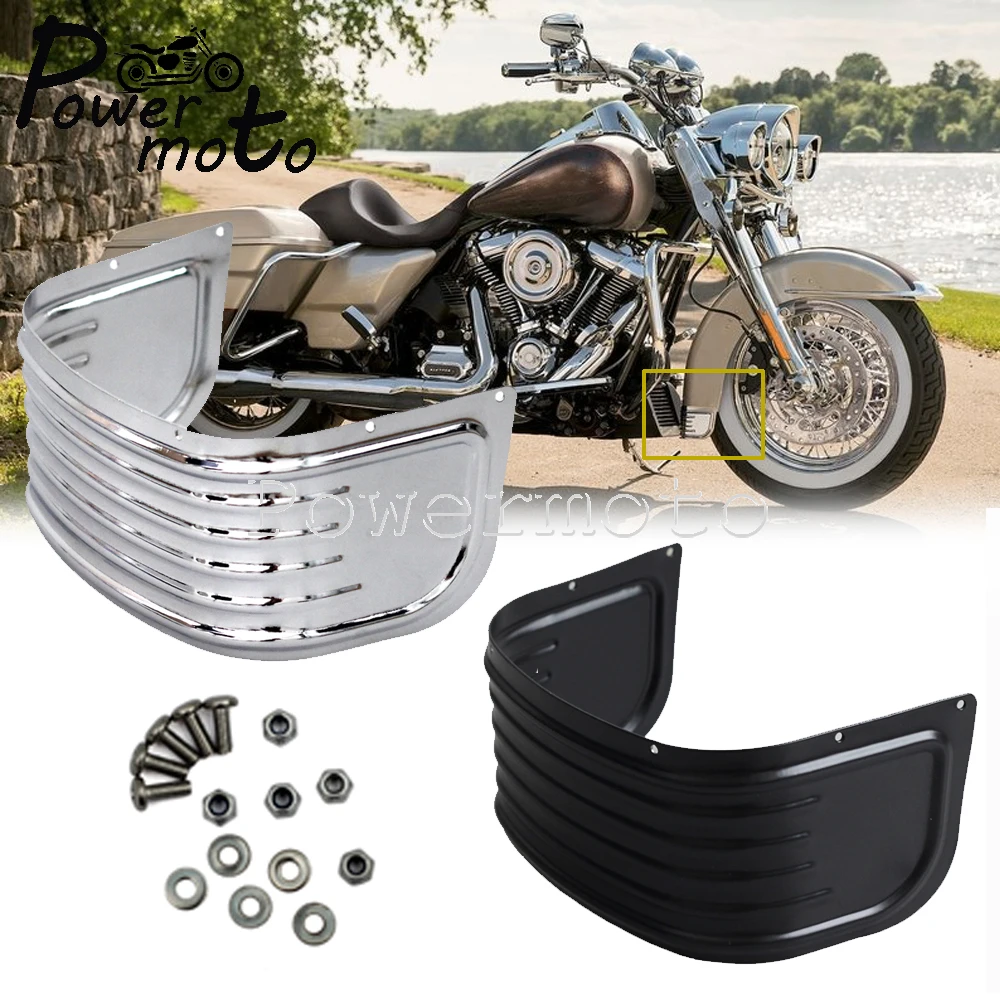 

Motorcycle Steel Front Fender Trim Skirt Protector Cover For Harley Touring Tri Road King Electra Glide Ultra Limited 2014-17