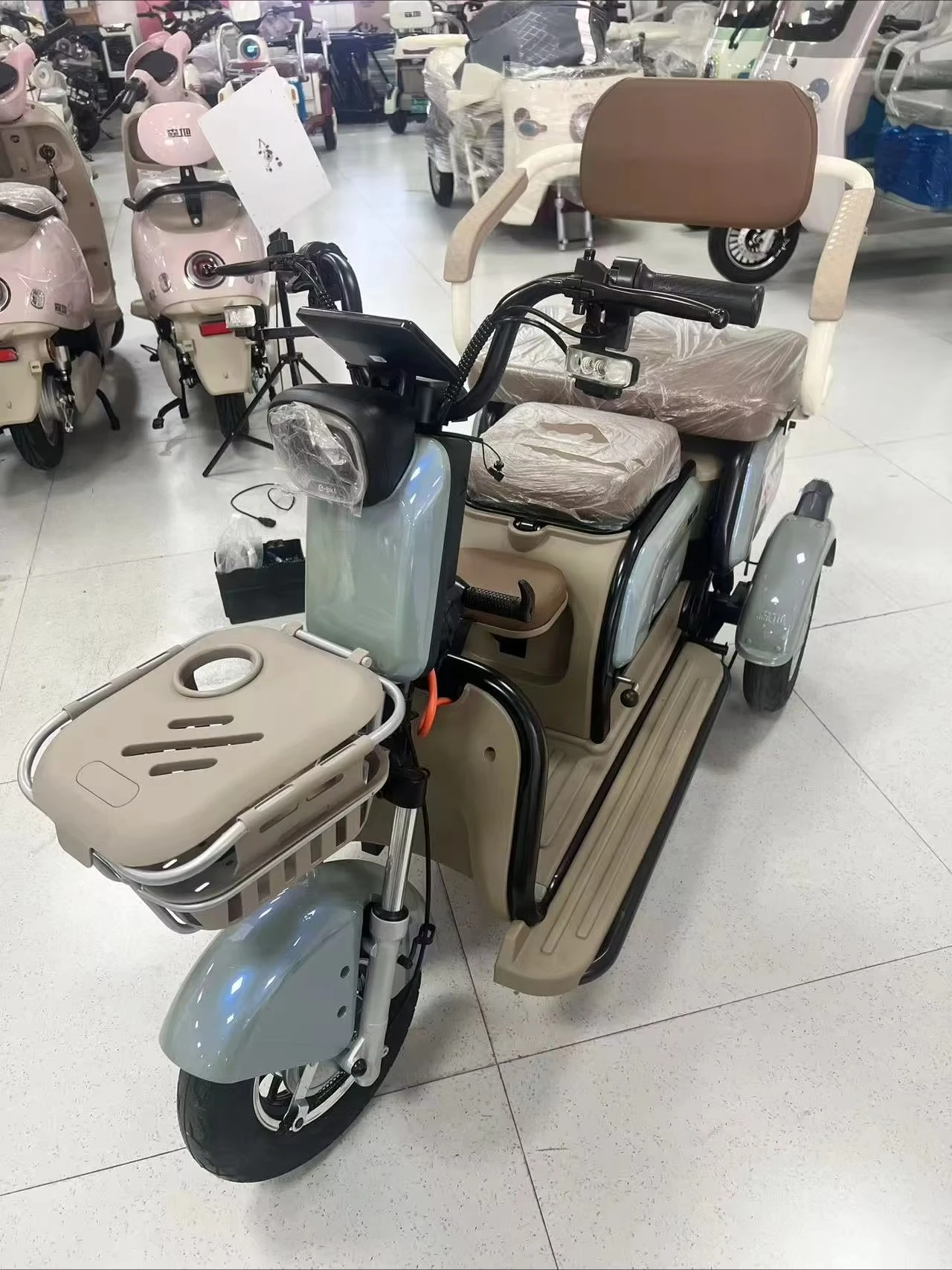 Electric Tricycle with Open Body for Leisure Commuting 3 Passengers MAX Speed 30-50Km/h