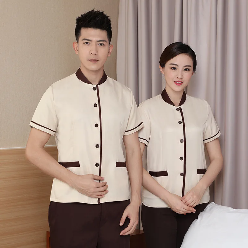 Wholesale Supply Service Uniform Short-Sleeved Summer Women's Property and Sanitation Cleaning Clothes plus Siz