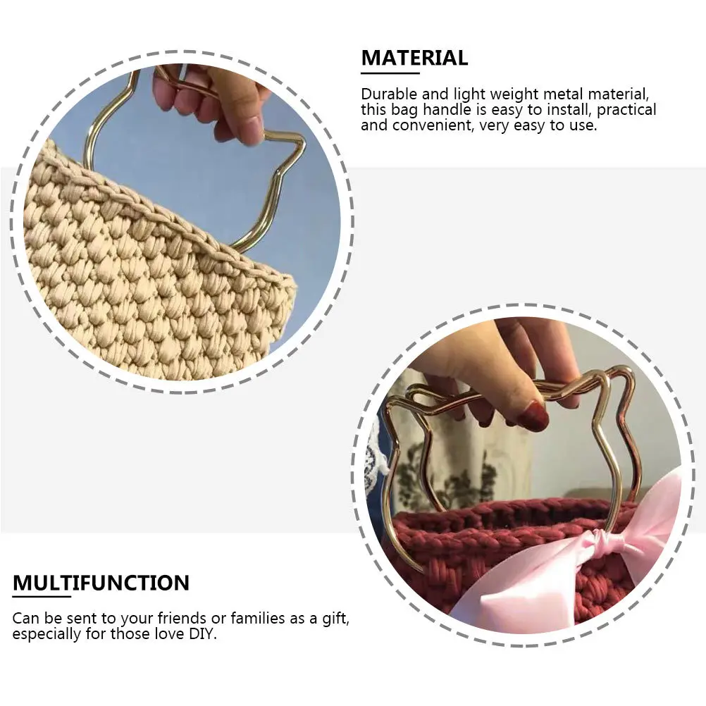 

Bag Bag Handle Handles Simple Purse Handle Metal Diy Purse Frame Sturdy Durable For Handbags Accessories Gift