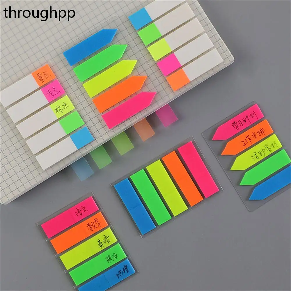 

100 Sheets Candy Color Sticky Notes Self Adhesive Bookmark Marker Sticker Office School Supplies