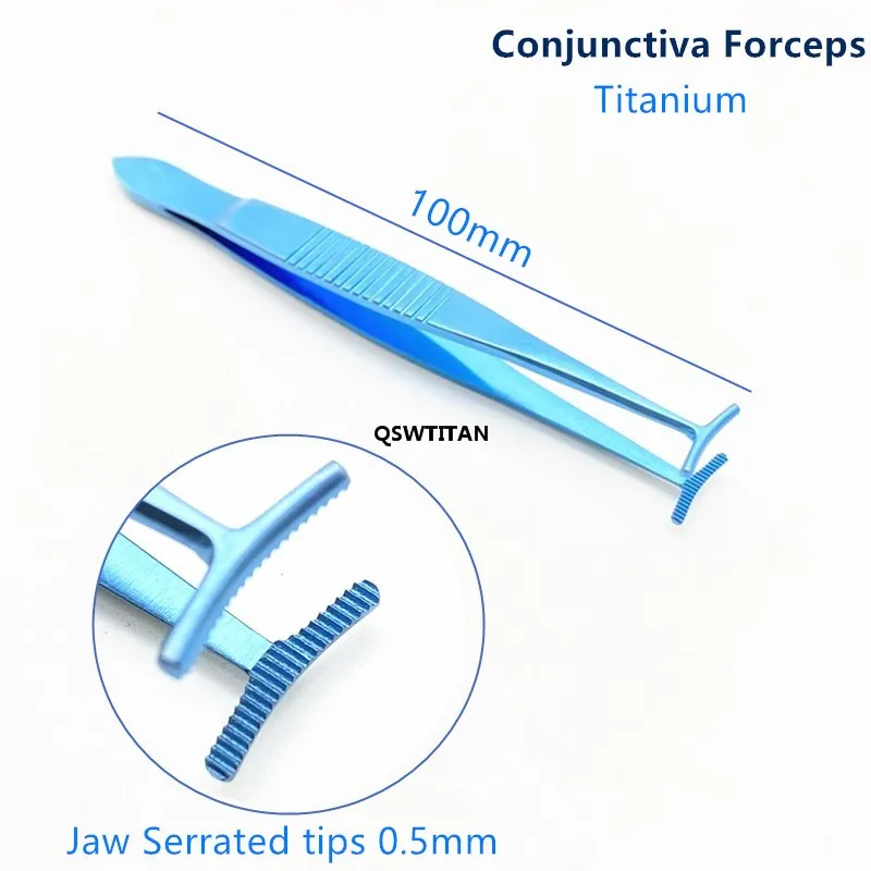 Ophthalmic Conjunctiva Forcep Ophthalmic  Eye Titanium Tweezers Surgical Forceps