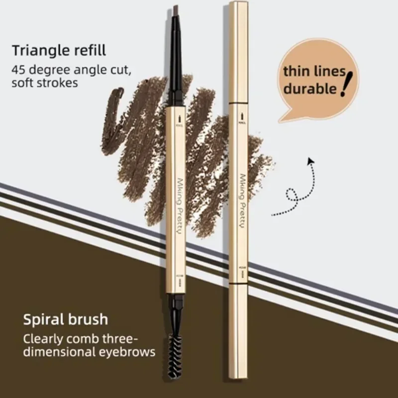 Double Head Eyebrow Pencil Long Lasting Waterproof 5 Colors Eye Brow Pen Tint Mascara Enhance Cosmetics Beauty Women Makeup