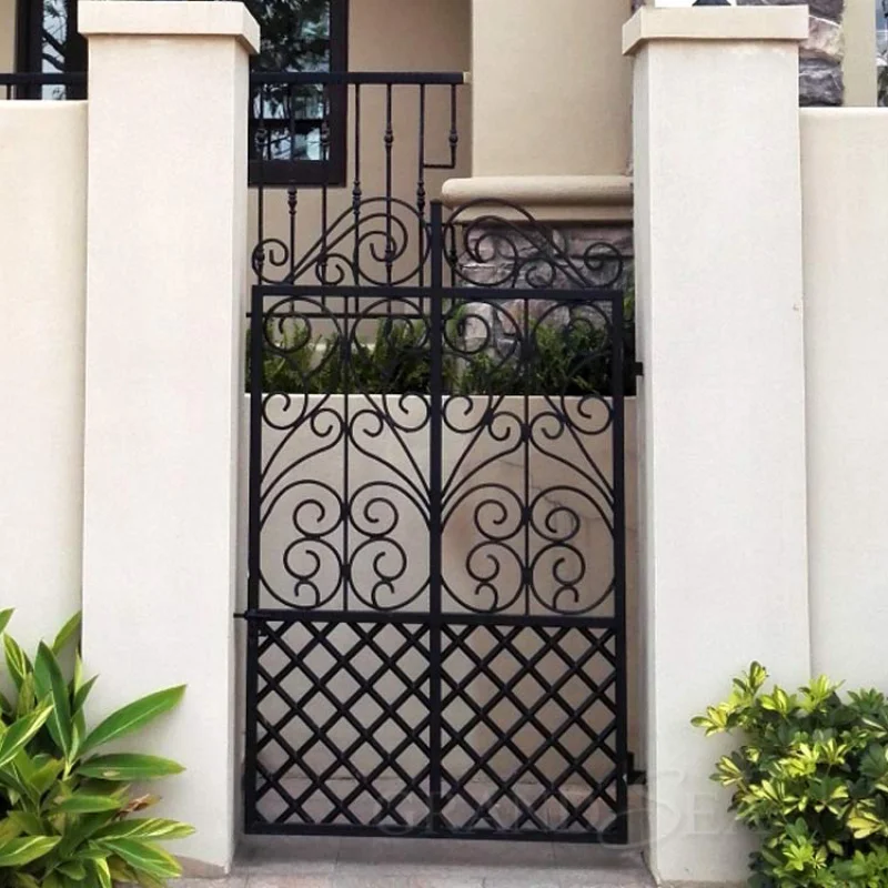 custom.Modern High Quality Beautiful House Flower Shape Main Iron Fencing Gate Designs