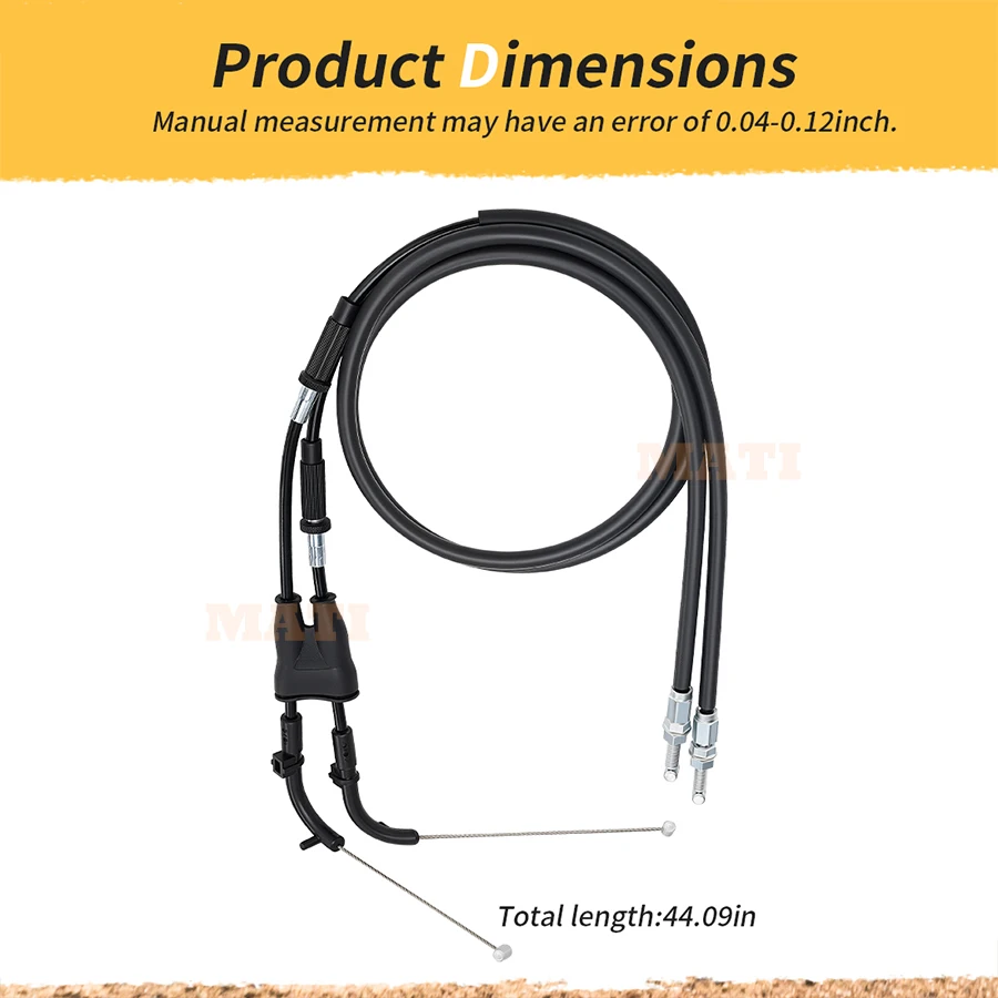 M MATI Throttle Cable For Suzuki RM-Z250 2004 2005 2006 K5401-20119 For Kawasaki KX250F 2005 54012-0138