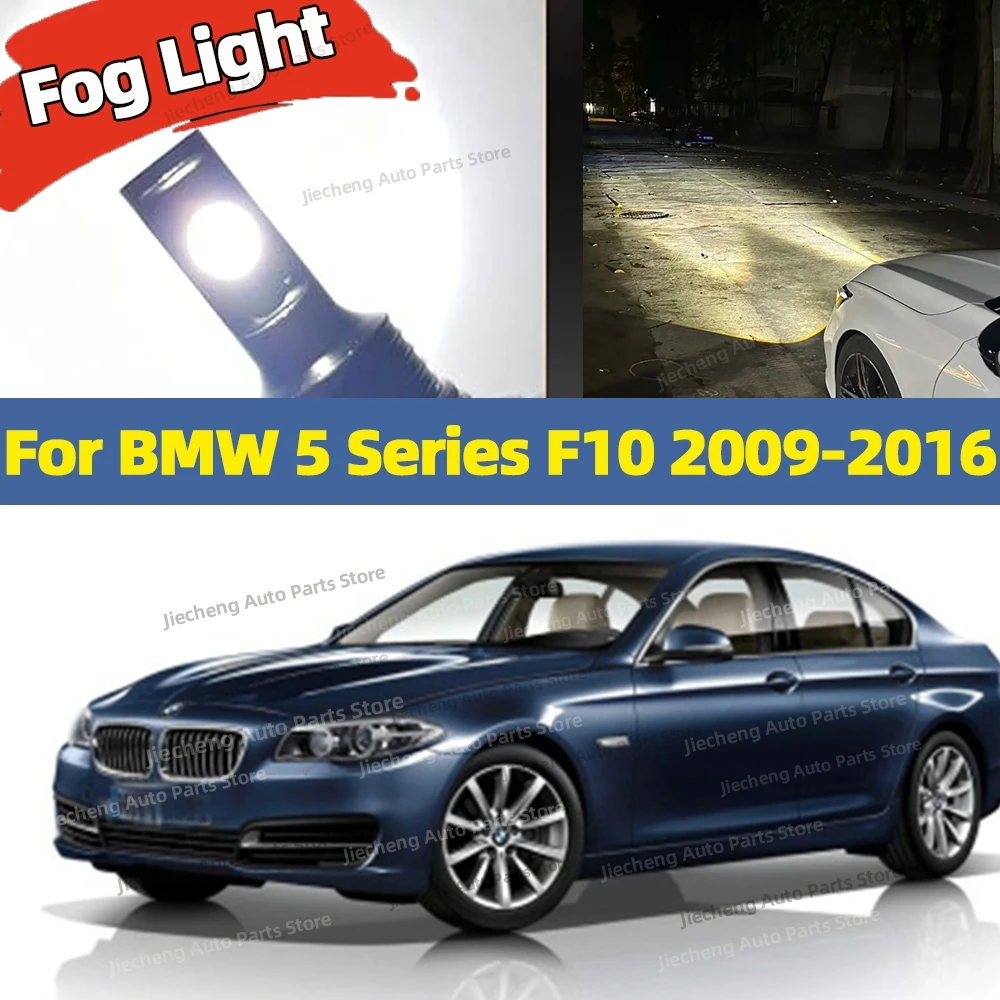 

2pcs 6000K LED Fog Light Blub 25000LM Car Lamp Canbus Plug and Play For BMW 5 Series F10 2009-2016 2010 2011 2012 2013 2015 2014