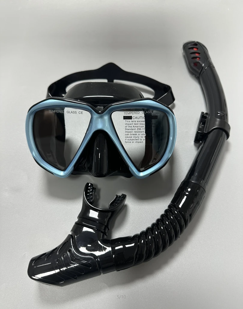 QYQ Professionelle Tauchmasken Schnorchelset Erwachsene Silikonrock Brille Brille Tauchmaske – Detail 4