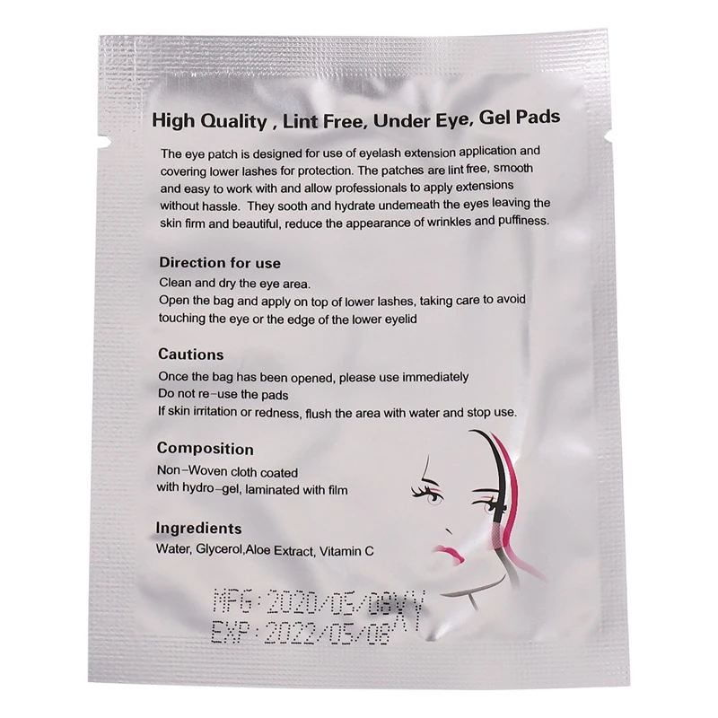 400 Pairs Eyelash Extension Under Gel Eye Pads Non-Woven Patches Make-Up