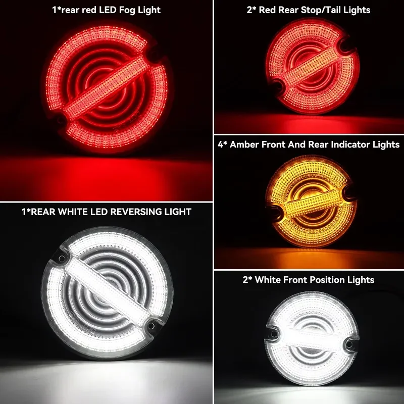 Top Sales Lights for Defender 90 110 Style 10PCS LED Upgrade Kit Brake Fog Reversing Indicator License Plate Lamps