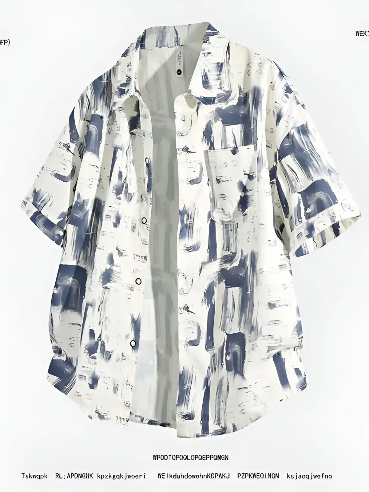 

Ice Silk Short Sleeve Shirt Men's Summer Thin Loose Print Half Sleeve Casual Handsome Top Breathable Cool Feeling Polyester F...