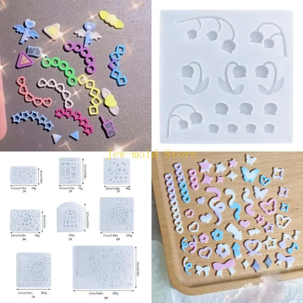 

C71B Keychain Silicone Mold Resin Casting Hollow Shaking Cup Mould Keyring Crystal Making Hanging Pendant Jewelry