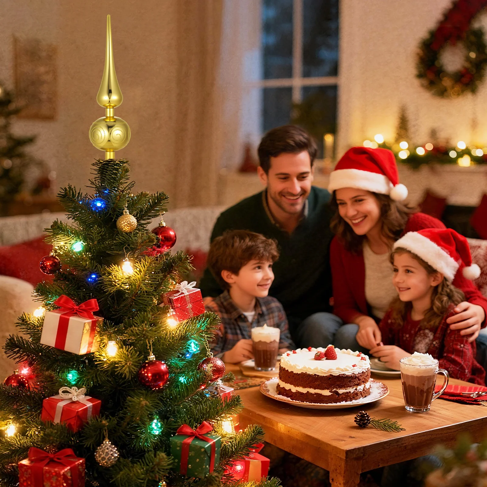 

3 pcs Christmas Topper Star Plastic Treetop Decor Holiday Party Xmas Decorations Festive Ornament Tree Topper Decor Xmas Tree