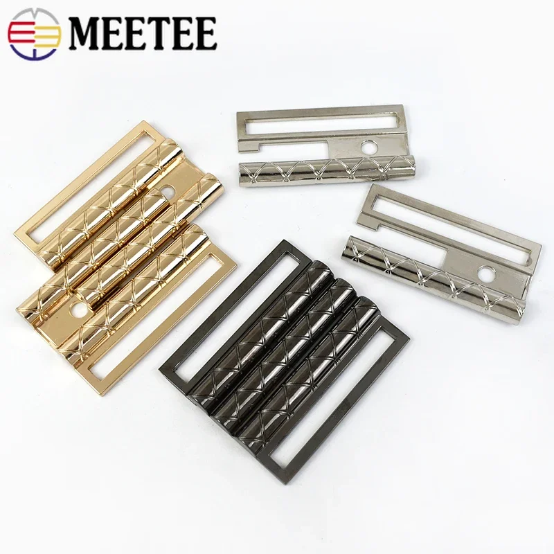 1-5Pcs Meetee 50mm Metal Belt Buckle Women's Coat Down Jacket Decorative Button Girdle Hook Windbreaker Band Clasp Sew Accessory