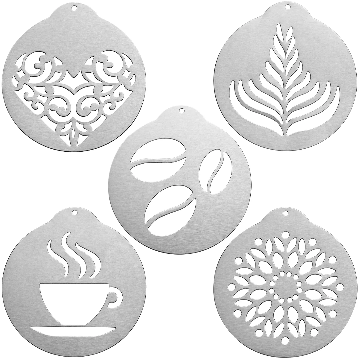 

Coffee Garland Mold Stencils Cake Decorating Tool Cappuccino Templates Metal