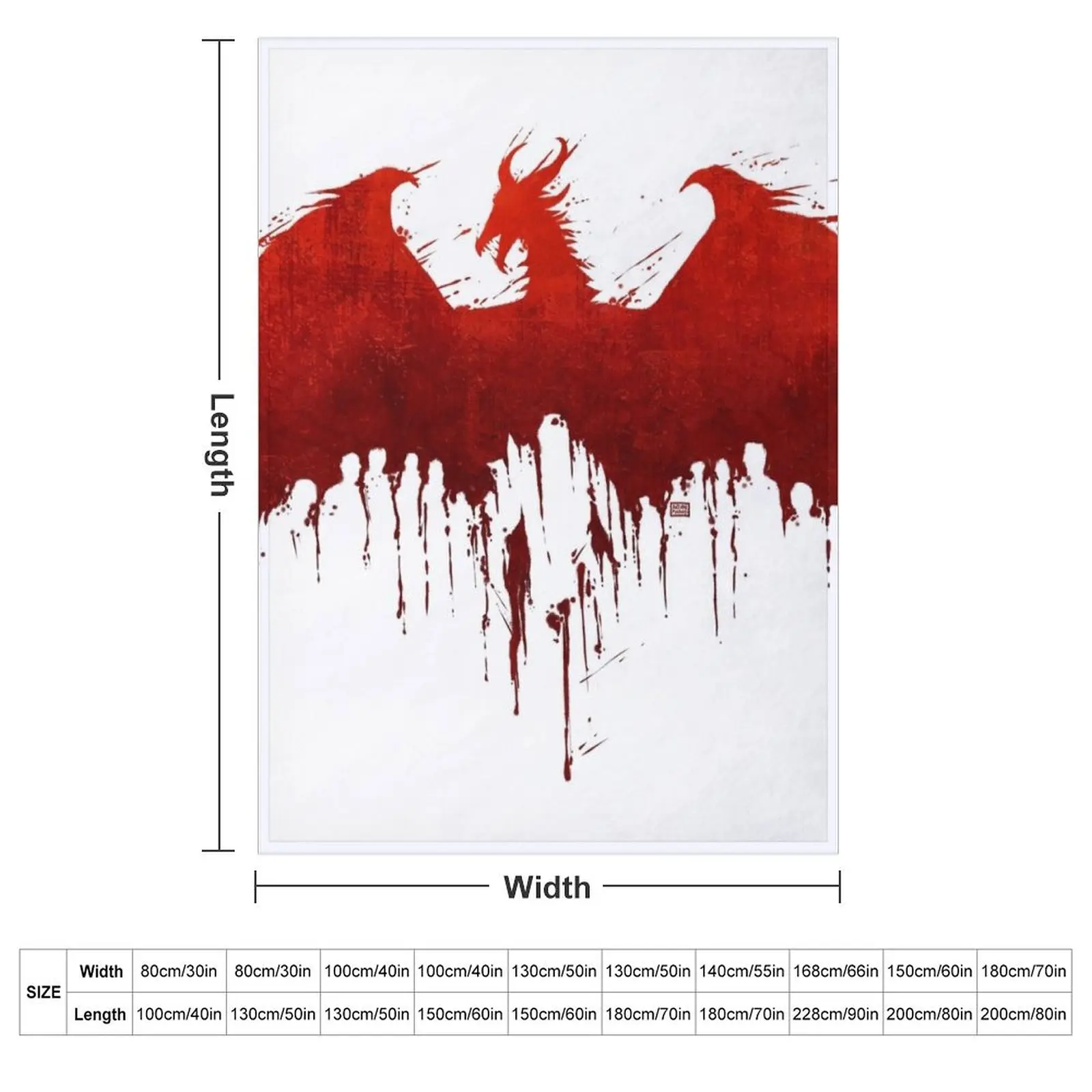 Dragon Age II Blood Dragon V1 Throw Blanket Decorative Throw valentine gift ideas halloween Bed linens Thin Blankets