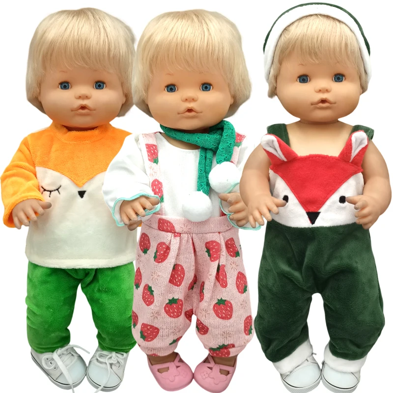 Reborn Baby Dolls Dress for 40 Cm Nenuco Ropa Y Su Hermanita Children Girl Gift Doll Clothes