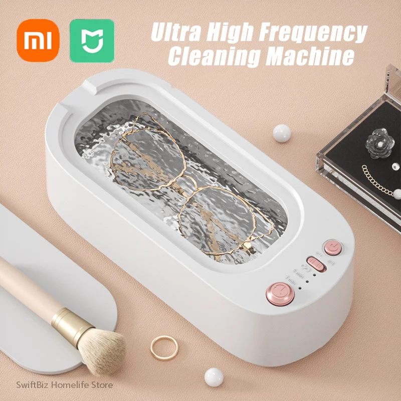 Xiaomi MIJIA Clean Ultrasonic Cleaner 550ml Portable Household Cleaning Machine Jewelry Cleaner Machine Ring Glasse Makeup Brush