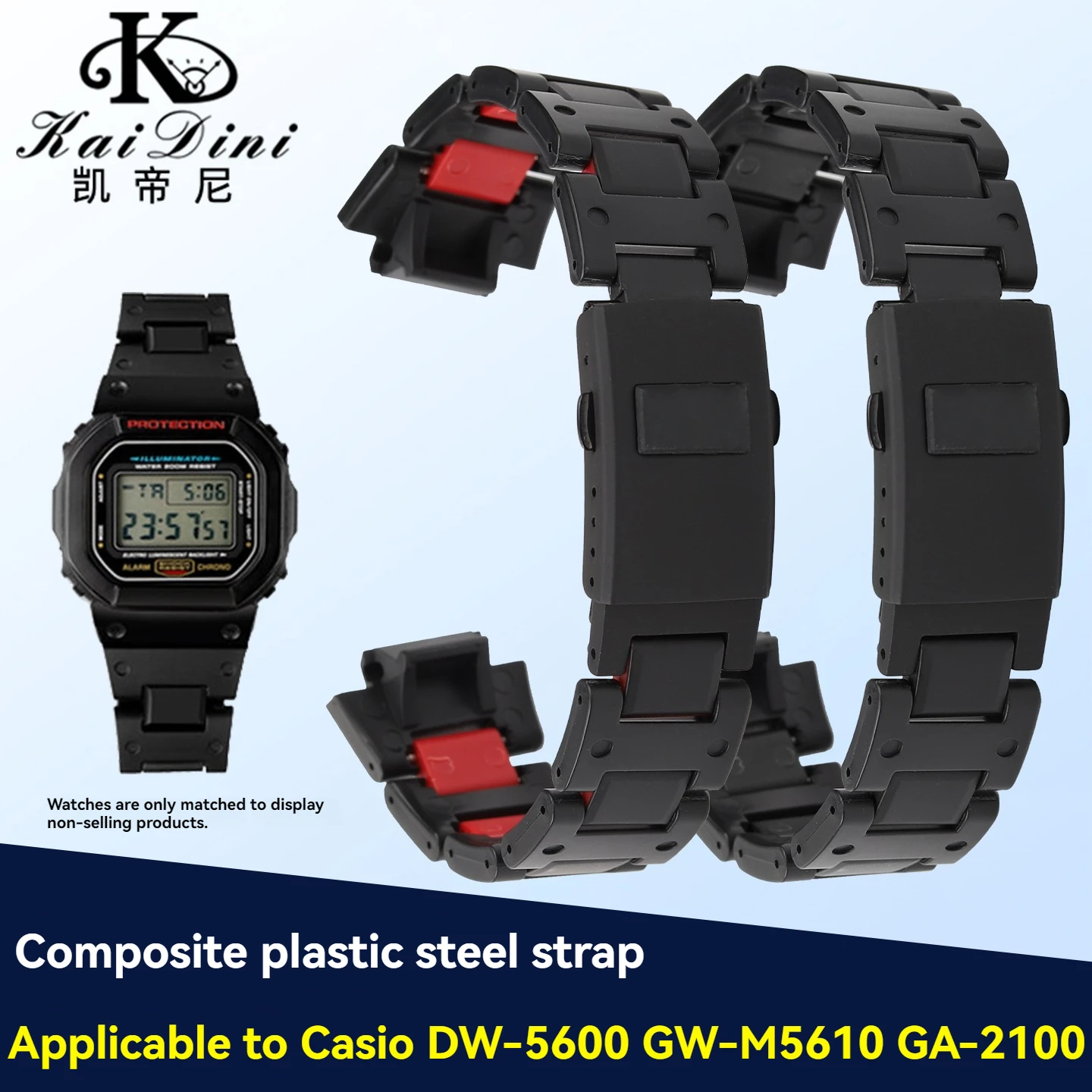 

Для Casio G-SHOCK DW5600 DW-6900 GW-M5610 GW-B5600 GA-2100 пластиковый стальной ремешок для часов, легкий ремешок, сменный браслет 16 мм.