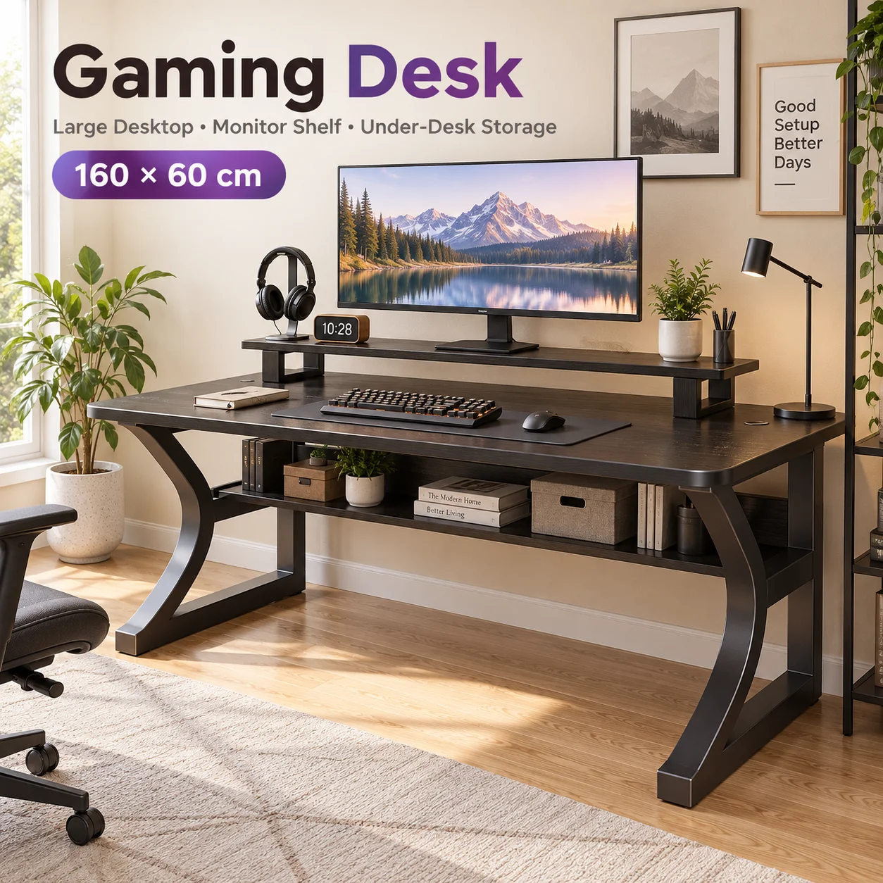 AOLIVIYA Computer Desk Desktop E-sports Desk Home Simple Office Desk Workbench Bedroom Table Learning
