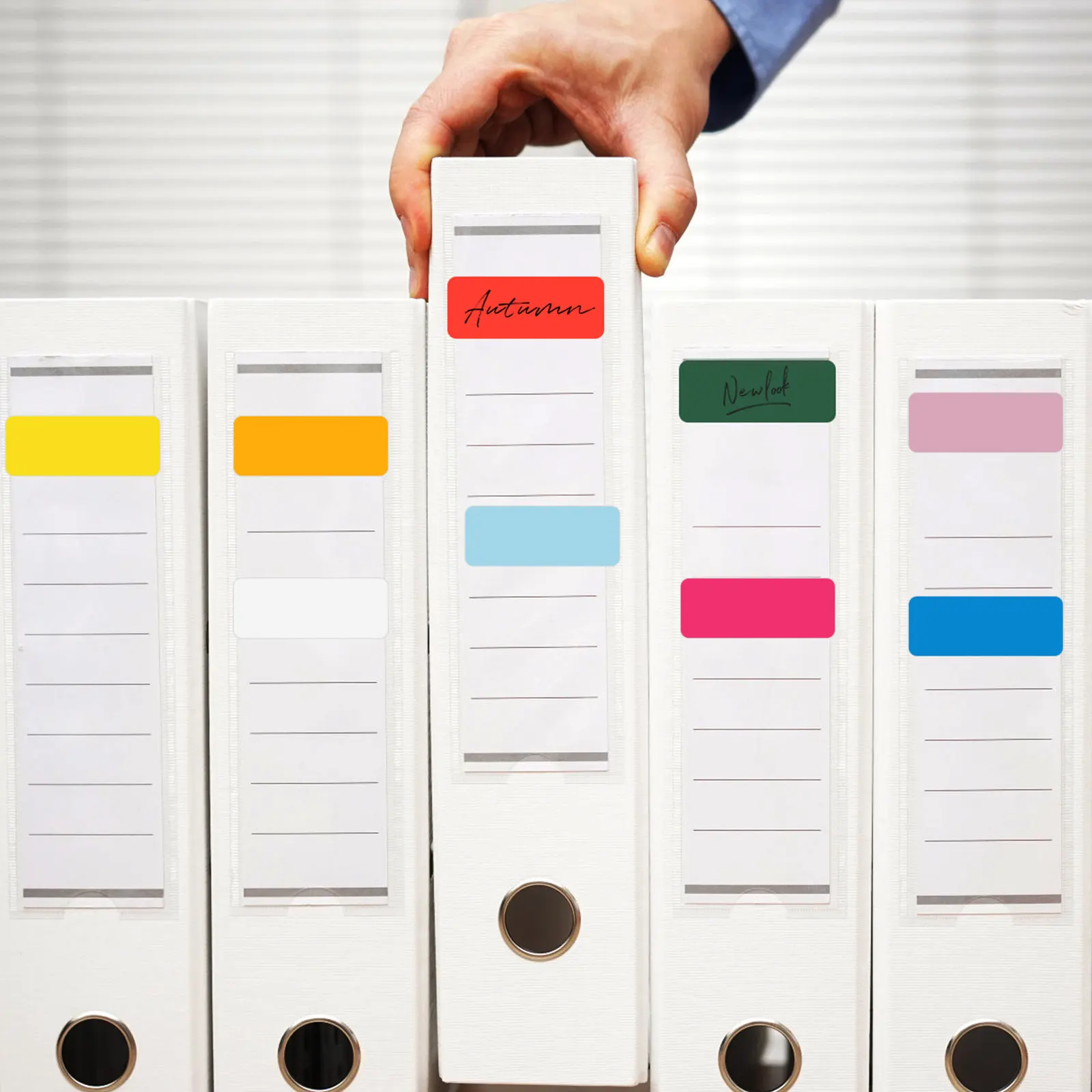 100Sheets Colorful Self-Adhesive Classification Sticker Labels for Home Office Kitchen Storage Organization Name Tagging and - view 2