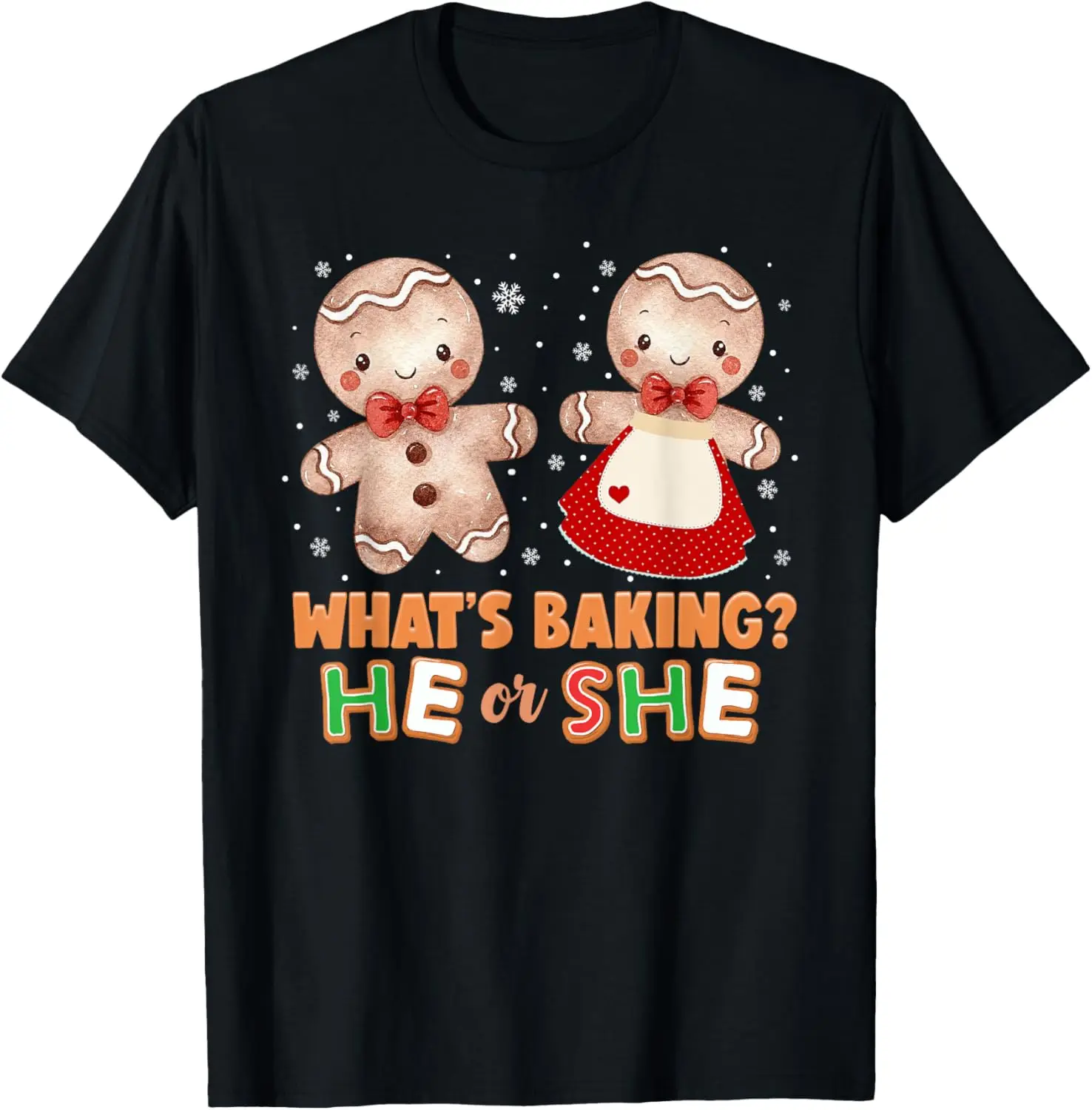 

Футболка с рождественским печеньем Whats Baking Gingerbread Gender Reveal 2024