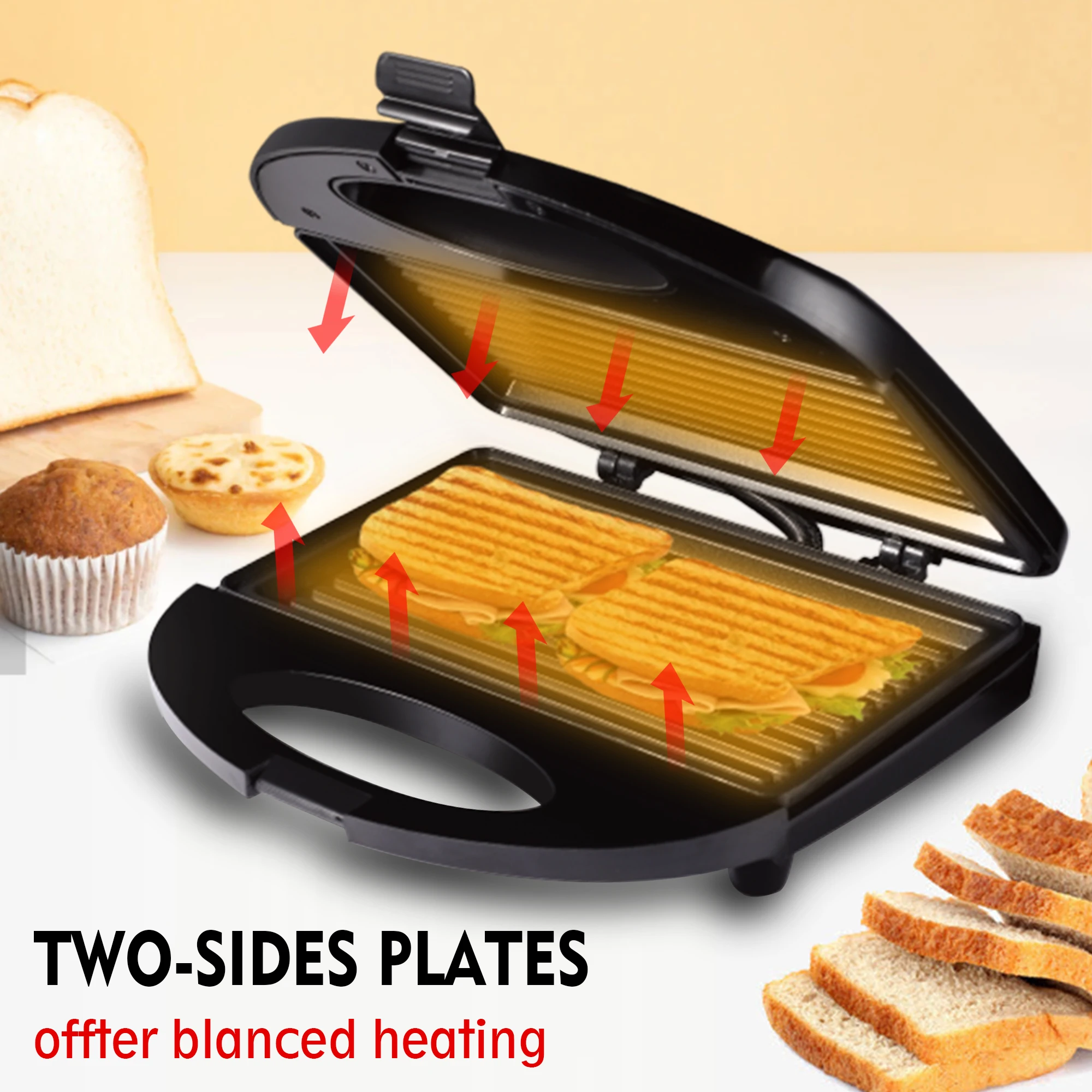 750W Electric Waffles Maker Iron Sandwich Maker Machine Bubble Egg Cake Oven Breakfast Waffle Machine 220V Sonifer