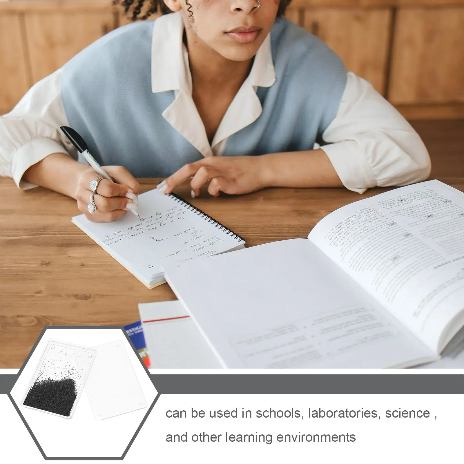 4 Pcs Magnetic Field Iron Powder Box Shavings Filings Physics Teaching Device Science Experiment Instrument Electromagnetism Lab